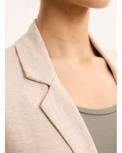 Majestic Filatures Natural French Terry Looped One-Button Blazer