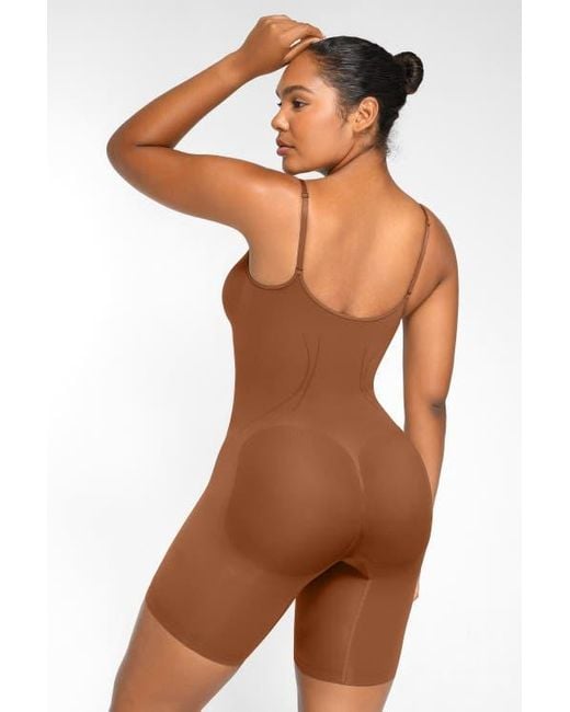 Shapellx Brown Seamless Smoothing Bodysuit