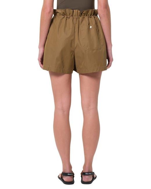 Agolde Natural Lydia Toggle Waist Cotton Blend Shorts