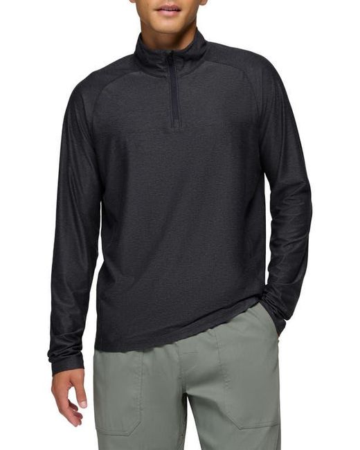 Prana Black Altitude Tracker Performance Quarter Zip for men