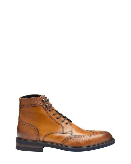 Johnston & Murphy Brown Hartley Wingtip Boot for men