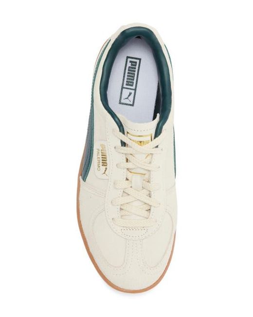 PUMA White Palermo Elevata Platform Sneaker