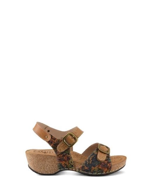Spring Step Brown Osuna Ankle Strap Platform Sandal