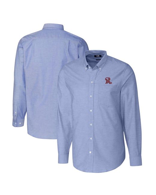 Cutter & Buck Blue Frisco Roughriders Oxford Stretch Long Sleeve Button-down Dress Shirt At Nordstrom for men