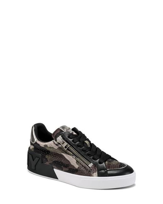 DKNY Black Mei Crystal Stud Sneaker