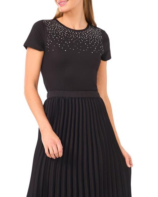 Halogen® Black Rhinestone Compression T-Shirt