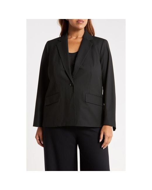 Kasper Black One-Button Jacket
