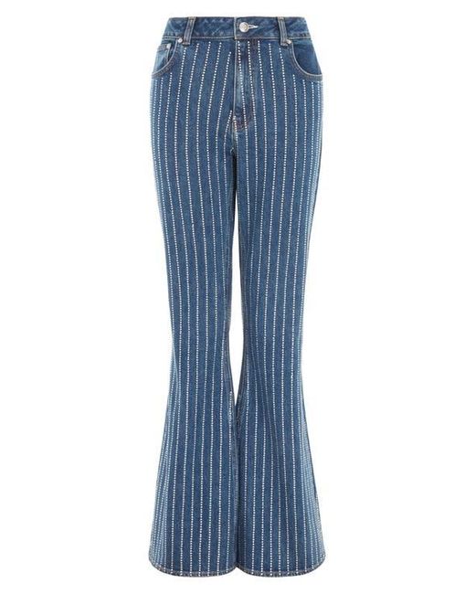ALIGNE Blue Diamante Flare Jeans