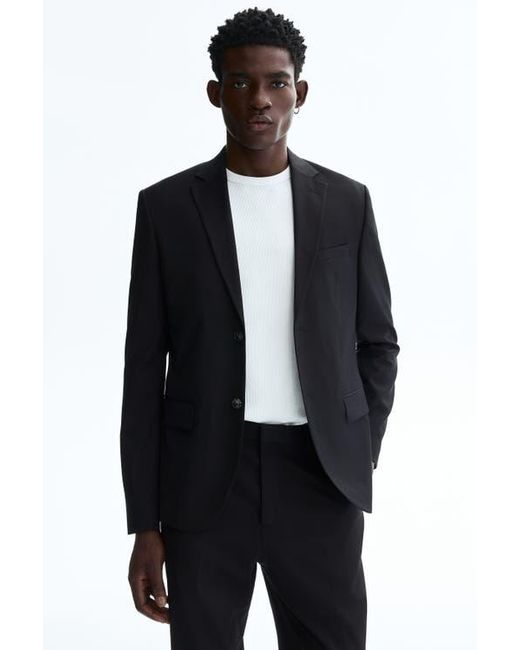 H&M Black Regular-Fit Single-Breasted Jacket for men