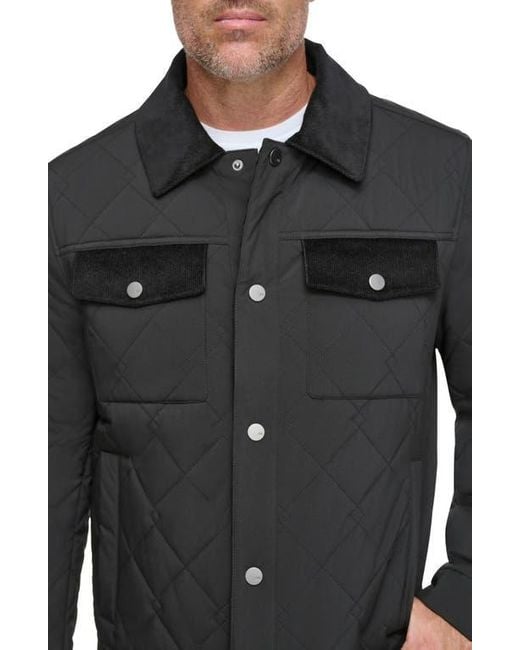 Andrew Marc Black Walkerton Quilted Jacket for men