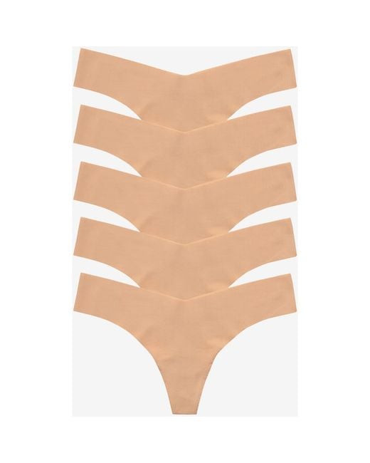 Commando Natural Classic Solid Thong 5-Pack