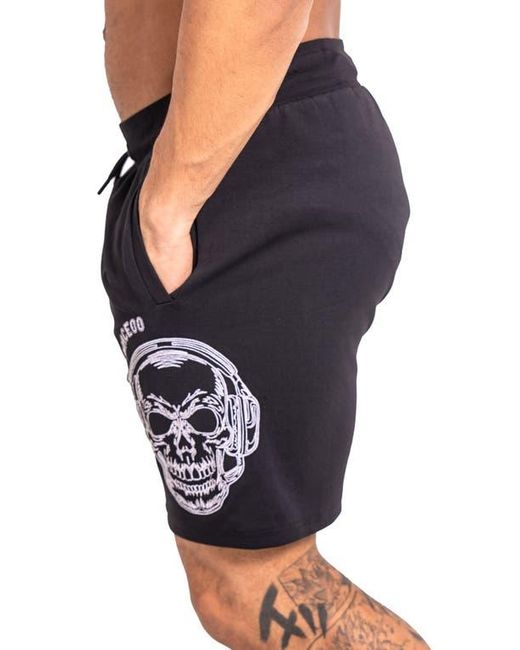Maceoo Blue Skull 80 Drawstring Shorts for men