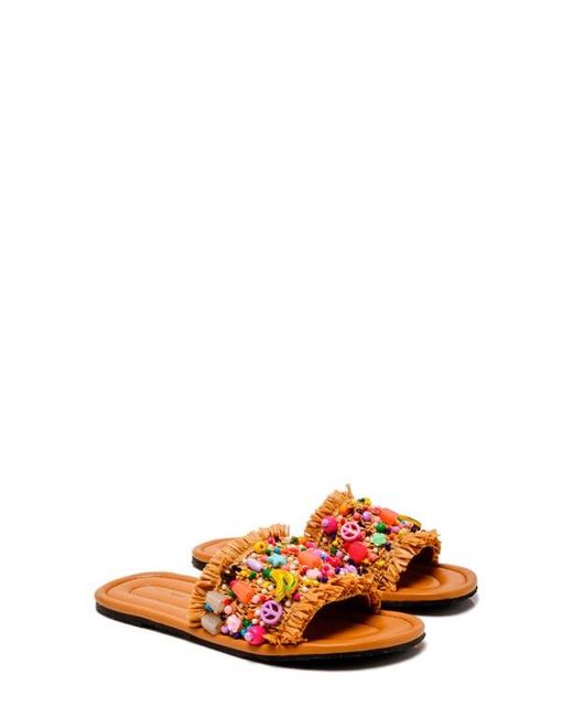 Free People Multicolor Shipwrecked Beaded Slide Sandal