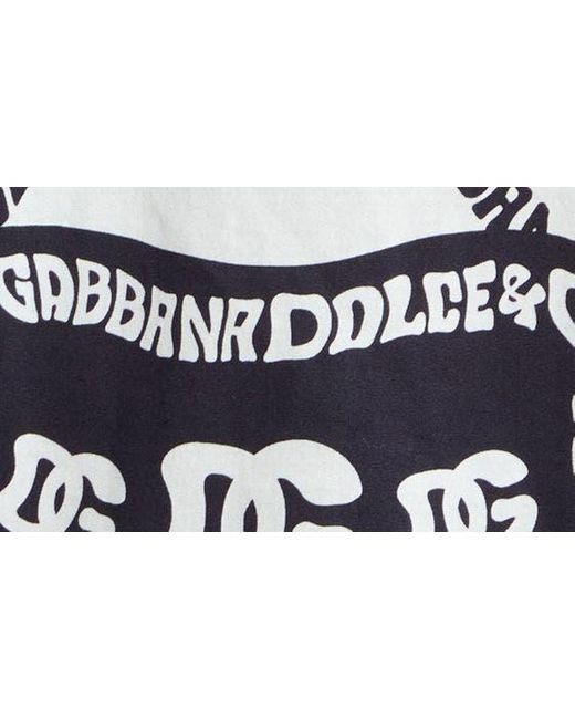Dolce & Gabbana Black Marina Print Cotton T-shirt for men