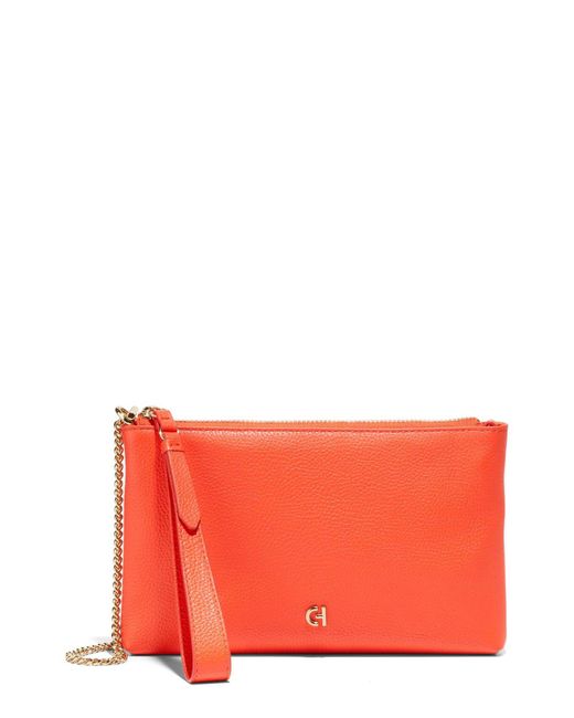 Cole Haan Red Essential Leather Wristlet