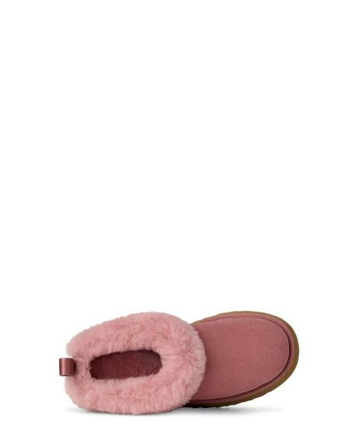 Ugg Pink Tazzelle Genuine Shearling Collar Slipper