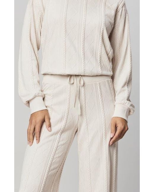 Splendid Multicolor Cable Drawstring Wide Leg Pants