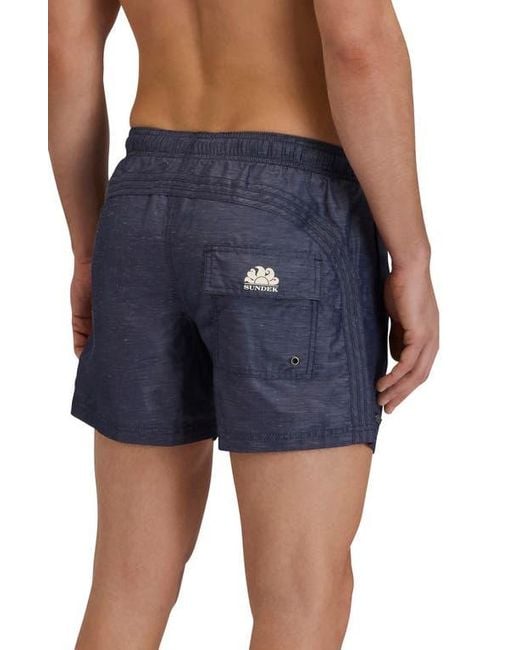 Sundek Blue Solid Swim Trunks for men