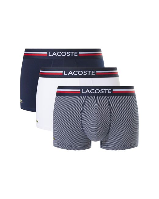 Lacoste Blue Assorted 3-Pack Boxer Briefs for men