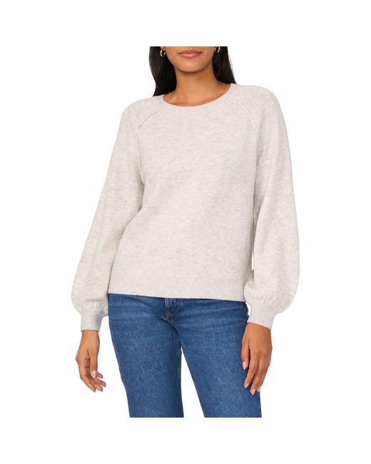 Vince Camuto White Raglan Sleeve Sweater