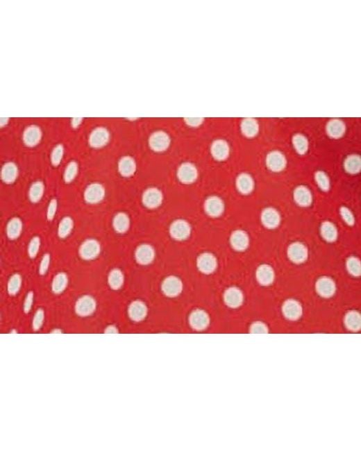 Edikted Red Polka Dot Backless Halter Top