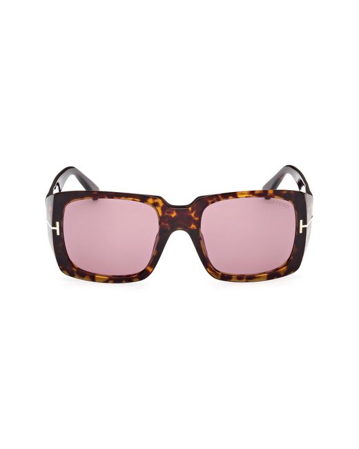 Tom Ford Pink Ryder 51mm Square Sunglasses