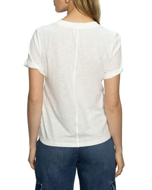 Sanctuary Blue Perfect Roll Sleeve Cotton T-Shirt