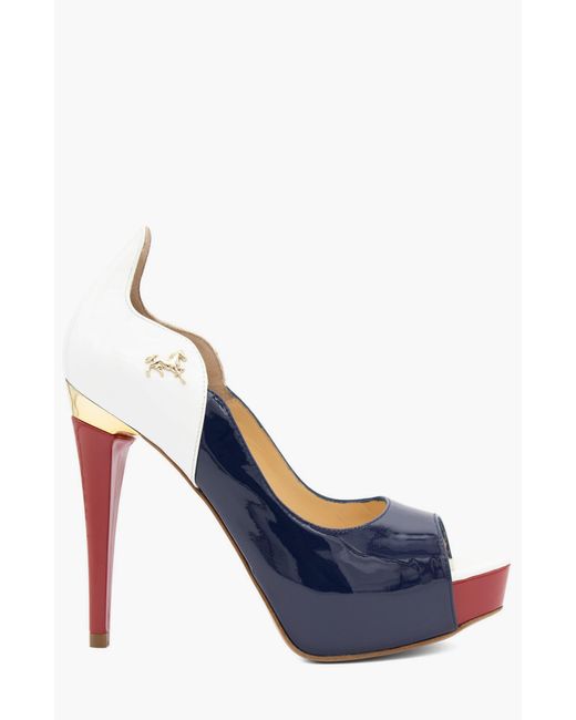 Cavalinho Blue Leather Platform Heels
