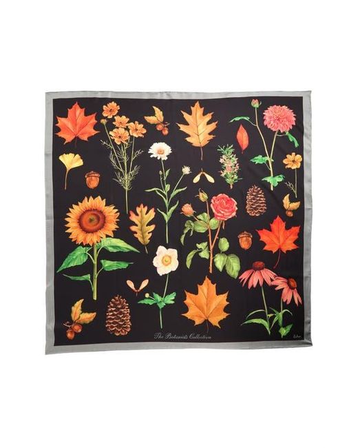 Echo Black The Botanists Collection Silk Scarf