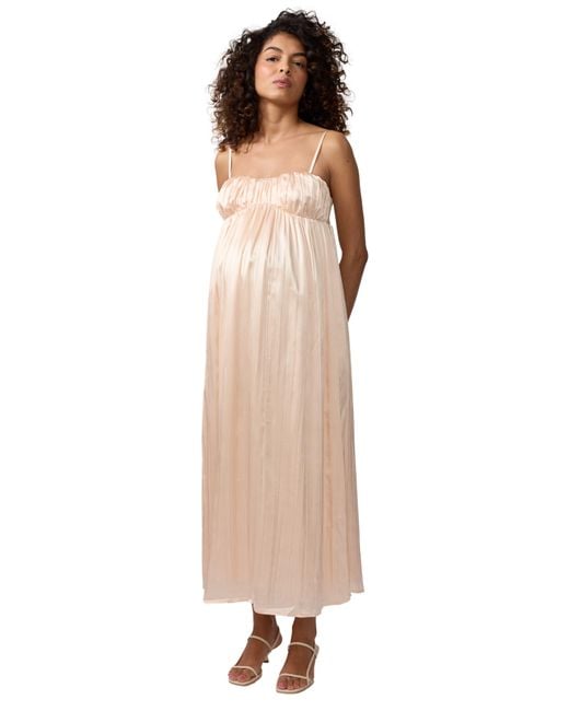 Ingrid & Isabel Natural Satin Slip Maxi