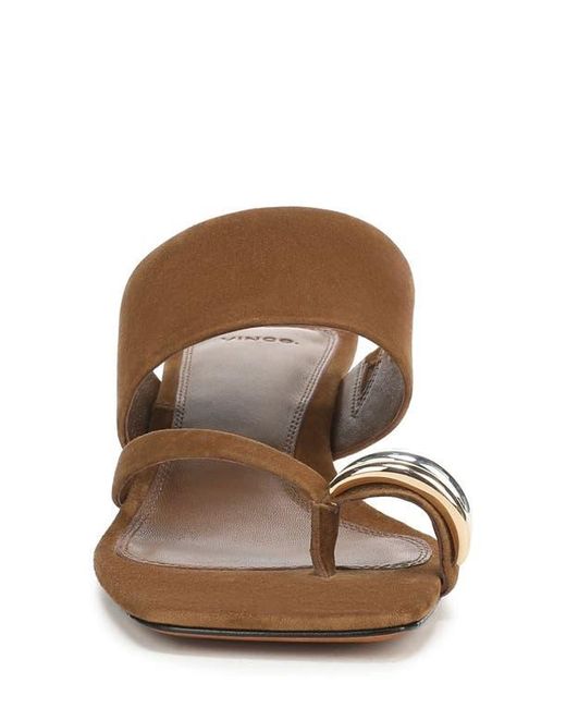 Vince Brown Stacy Toe Loop Sandal