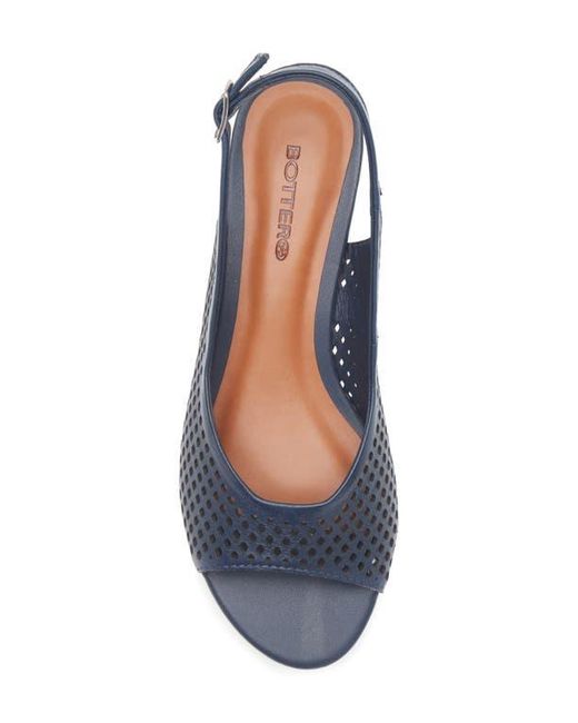 BOTTER Blue Botelsa Perforated Open Toe Slingback Pump