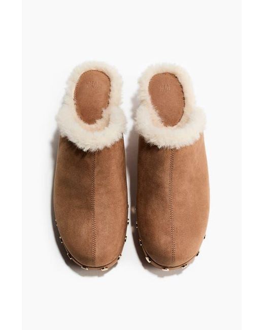 H&M Natural Warm-Lined Clogs
