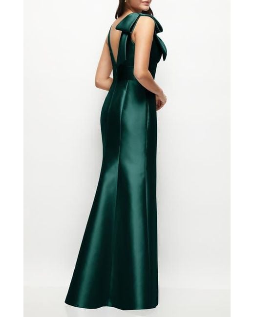 Alfred Sung Women's Tea Rose Strapless Satin Gown Size 0 main image 0