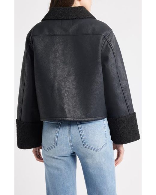 Rails Black Dria Faux Leather & Faux Shearling Jacket