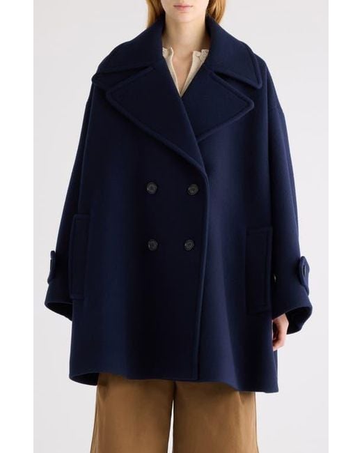 Chloé Blue Iconic Soft Wool Blend Coat