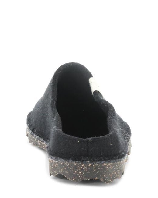 ASPORTUGUESAS Black Natura Wool Felt Mule