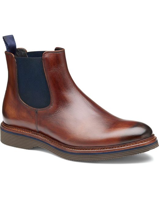 Johnston & Murphy Jenson Chelsea Boot in Brown for Men Lyst