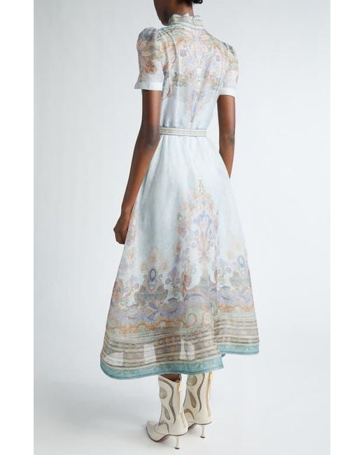 eden belted midi dress Zimmermann Eden Belted Midi Dress