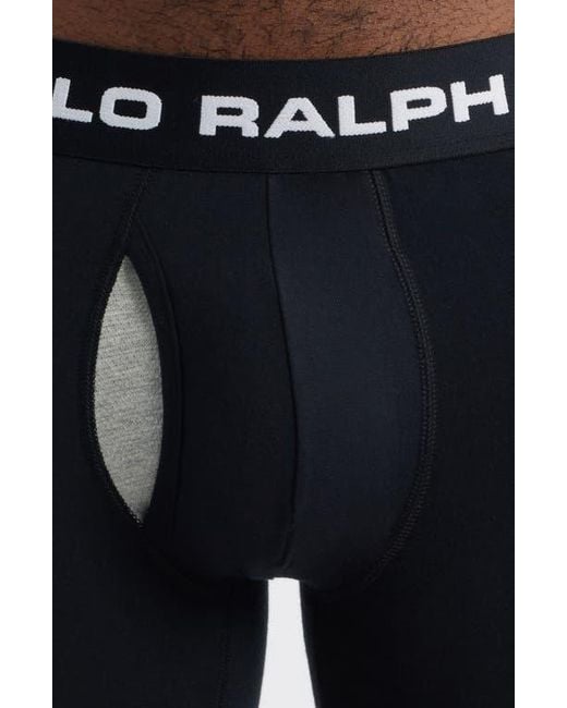 Polo Ralph Lauren Black Assorted 3-Pack Perfect Pouch Boxer Briefs for men