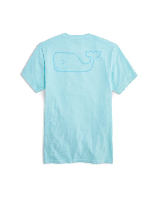 Vineyard Vines Blue Vintage Whale Pocket Cotton Graphic T-shirt for men