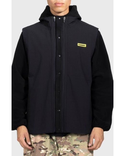 Pleasures Black Overture Convertible Jacket for men