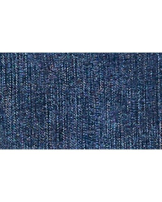 Wash Lab Denim Blue Corset Long Sleeve Denim Midi Dress