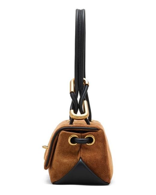 Marc Jacobs Brown The Mini Dual Suede Shoulder Bag