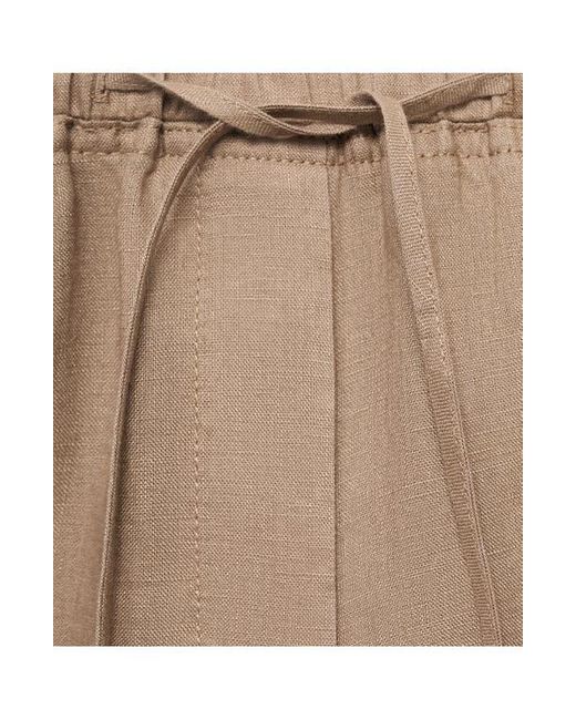 Mango Natural Linen Drawstring Pants