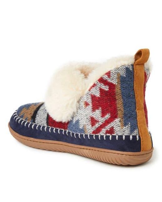 Dearfoams Blue Moritz Bootie Slipper