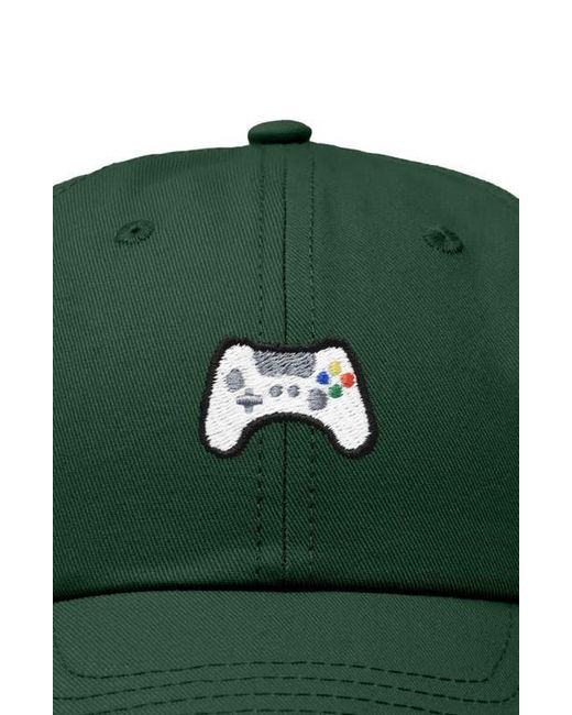 Alix Green Game Controller Embroidered Hat for men
