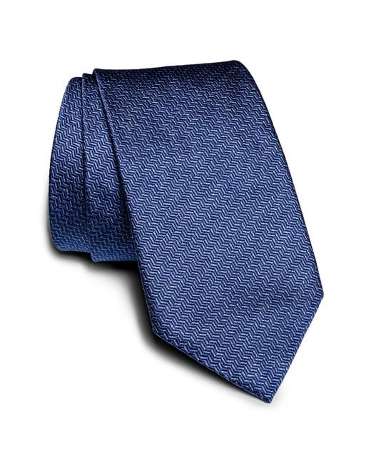 Jack Victor Blue Weredale Chevron Silk Tie for men