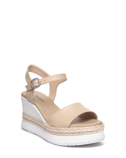 Nero Giardini Studded Rope Wedge Sandal in Natural | Lyst