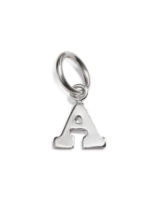 Nashelle White Initial Charm